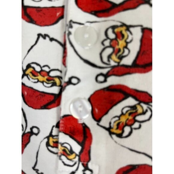 Sammy Nat Pajama Set Kid S White Crew Red Santa Christmas Festive Holiday Pima - Picture 5 of 11
